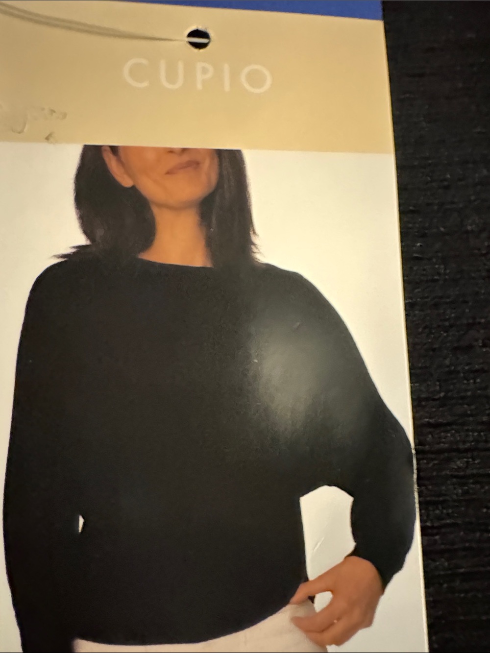 Cupio Black Crewneck Sweater - Classic Solid